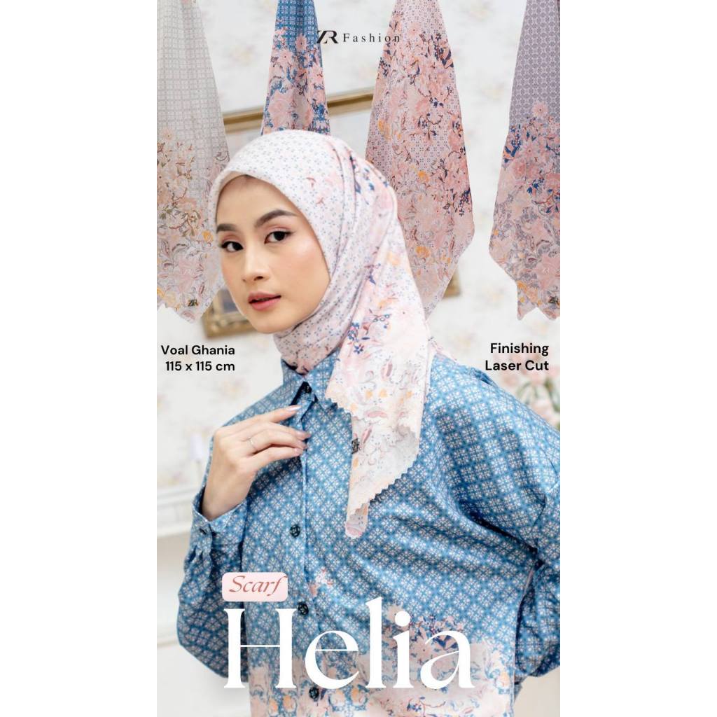 ZR Fashion - Hijab Motif Printing Helia | Helia Scarf - Voal Ghania