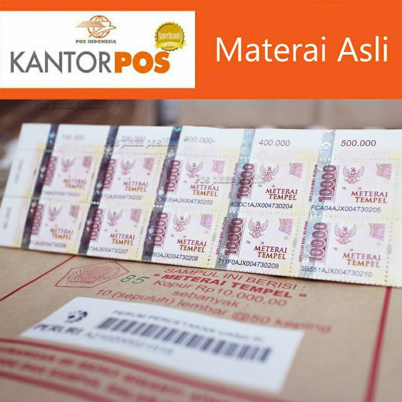 

Materai Perangko Kantor Pos 10.000 5 pcs