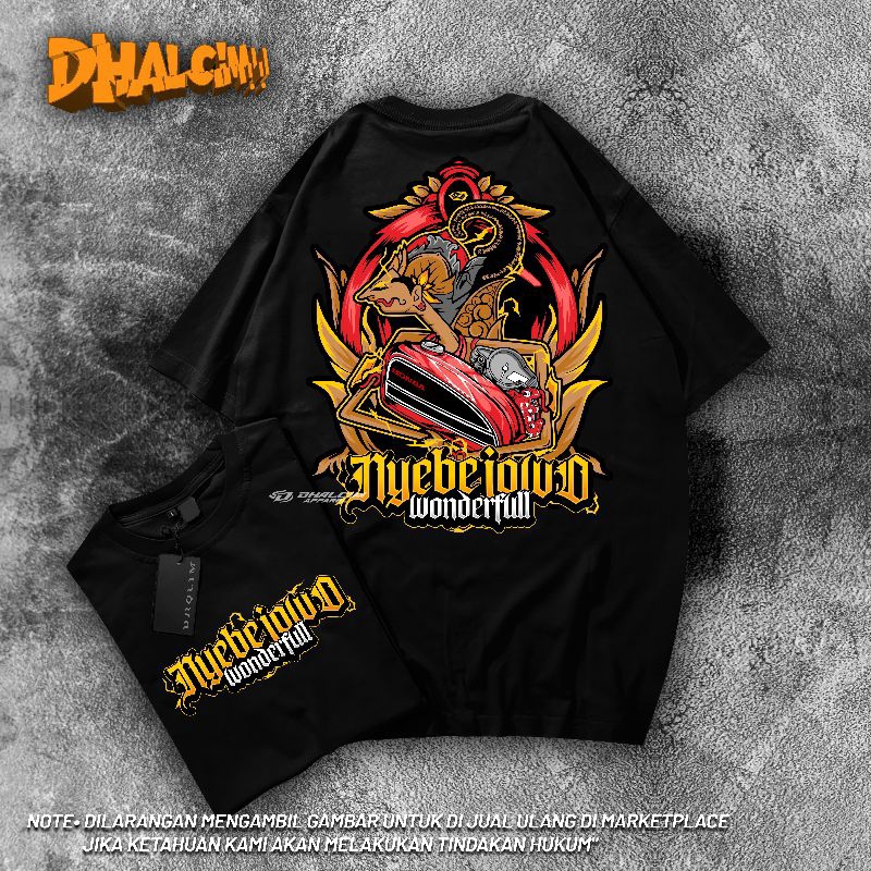 KAOS DISTRO NYEBE JOWO WONDERFUL FUL COTTON 24S TEBAL, KAOS DISTRO NYEBE JOWO, KAOS CB JOWO, KAOS MO