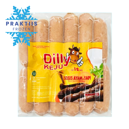 

DILLY SOSIS MINI RASA KEJU 500GR ISI 12PCS SOSIS SAPI DAN AYAM