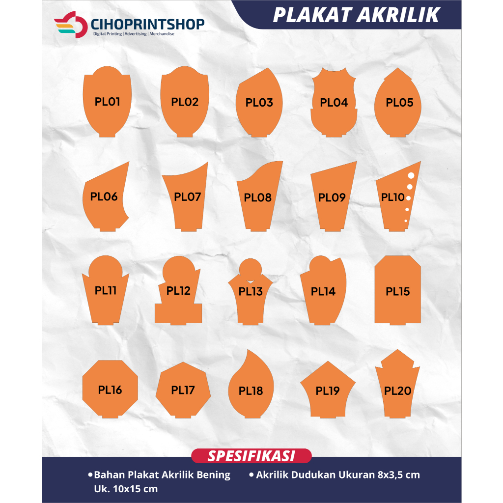 Plakat Akrilik Bening Polos/Plakat Polos/Plakat Akrilik