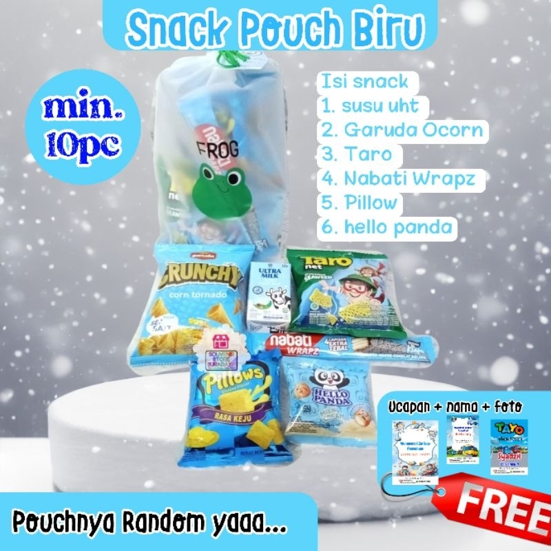 

Snack Pouch isian Serba Biru || Snack ulang tahun