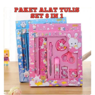 

PAKET ALAT TULIS / SET 8IN1 STATIONARY SET STUDY SET / ANAK KARAKTER SET ALAT TULIS ANAK TK PELEKAPAN SOKOLAH ANAK ANAK