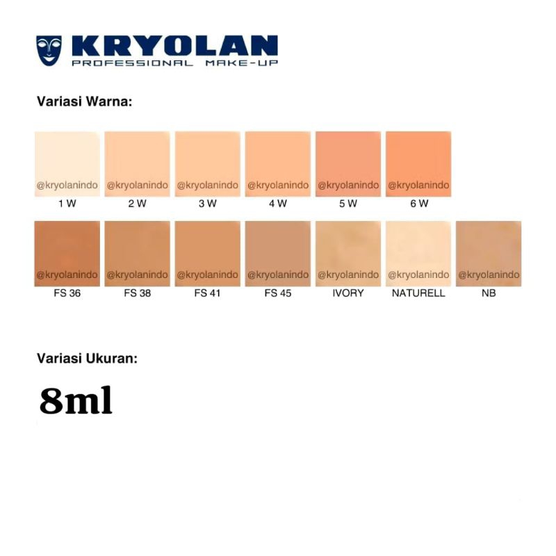 KRYOLAN FOUNDATION MINI 8ml
