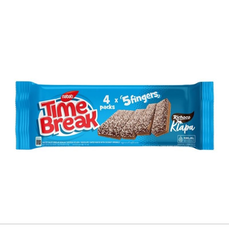 

nabati Time Break Richoco Klapa Wafer Cokelat Kelapa 64 g