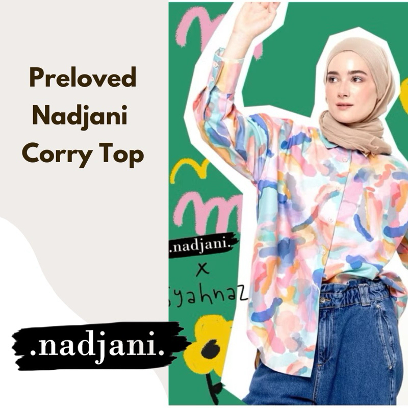 PRELOVED Nadjani Corry Top blouse pink syahnas ayko off white