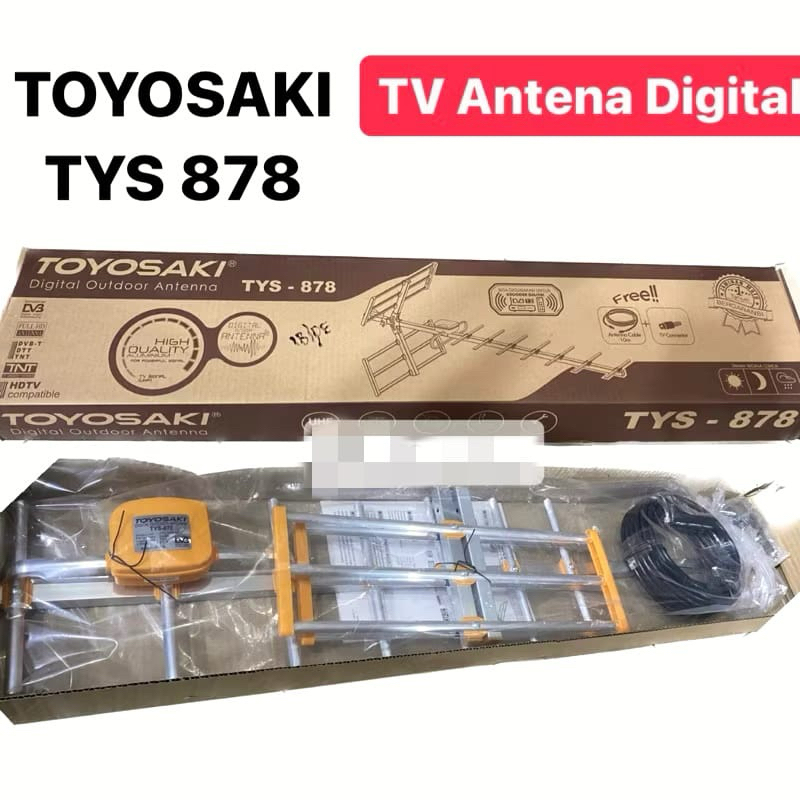 Antena TV Digital Outdoor Toyosaki TYS 878 / Antena LED Smart TV / Antena TV Analog Support STB