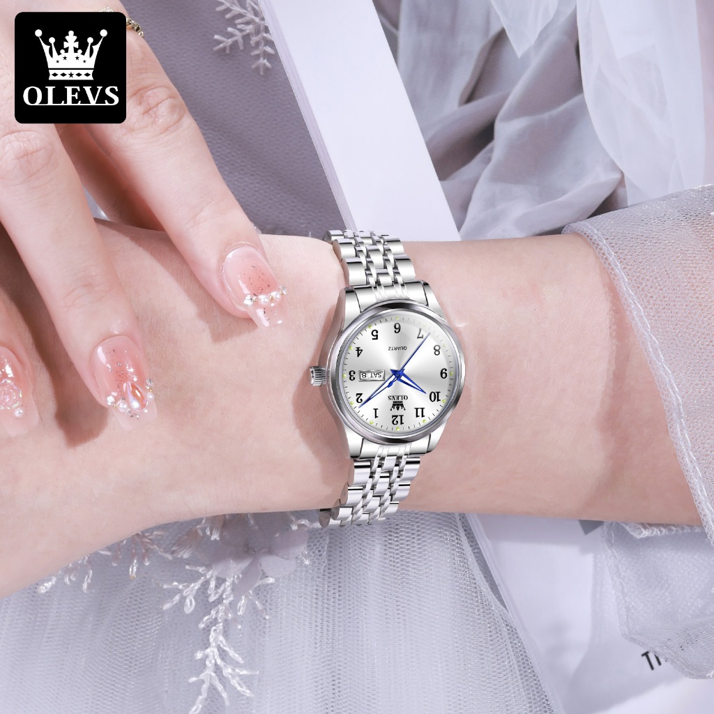 Hot Olevs Jam Tangan Rantai Wanita Original Kecil Cewek Elegan Watch Jam Tangan Wanita Kekinian Anti