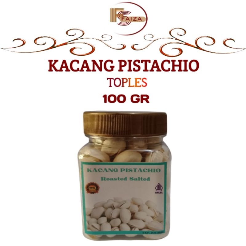 

Kacang Pistachio Roasted Salted 100 gr Kemasan Toples Mini
