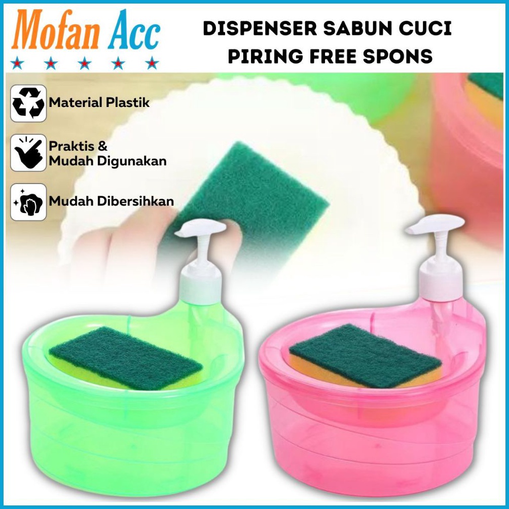 Buruan Serbu Tempat Sabun Bulat 1ml  Spoons  Soap Pump 2in1 MRDIY  Dispenser Sabun Cuci Piring Unik 