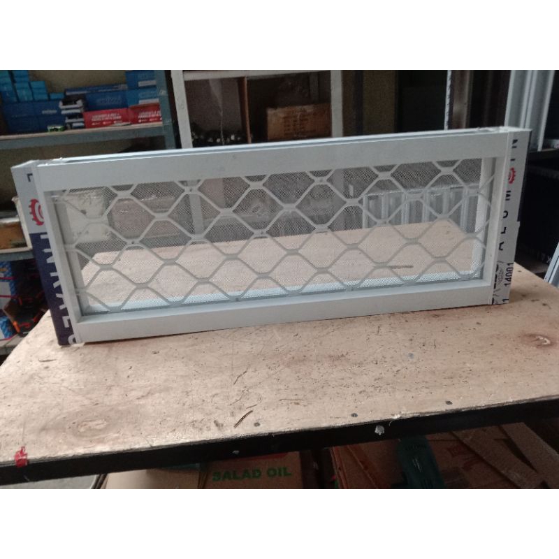 Boven Ventilasi 30x80 Aluminium Tanpa Kaca Tralis + Kawat Nyamuk