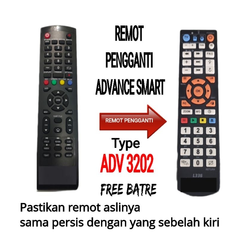 PENGGANTI REMOT ADVANCE SMART TV ADV 3202a