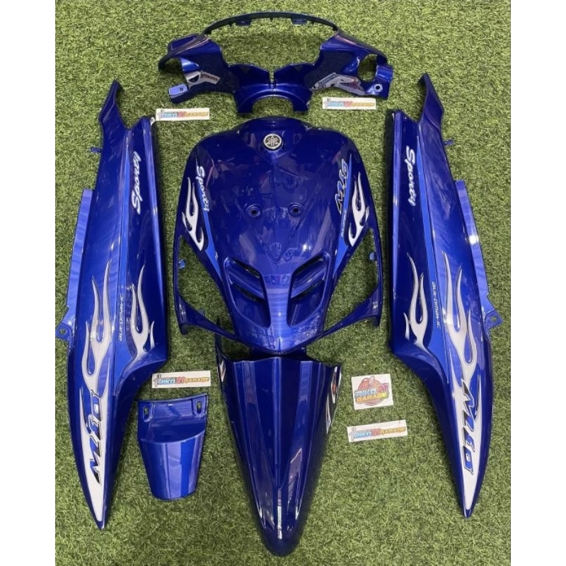 cover body halus full set mio sporty biru navy yamaha mio sporty
