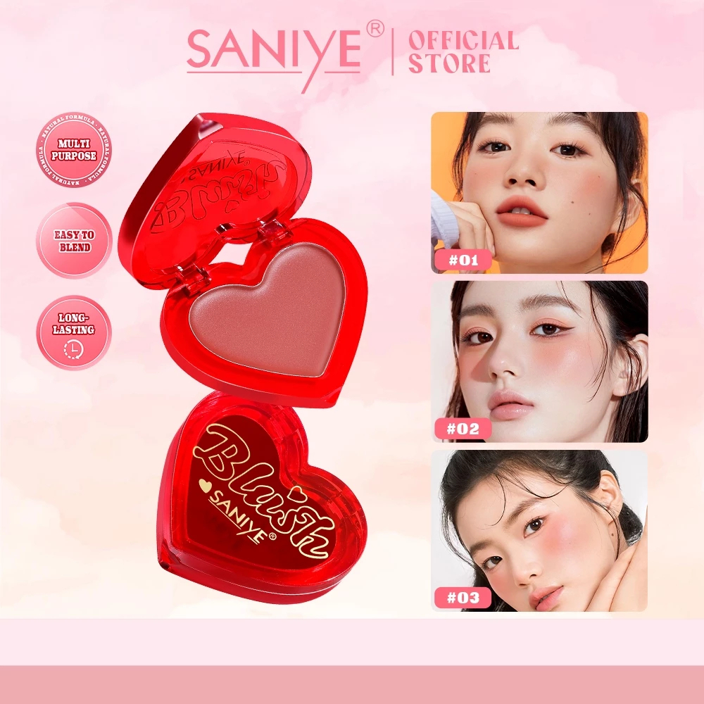 SANIYE Smooth Blush On Tahan Lama Creamy Liquid Blush Multi-Function Wajah Kosmetik