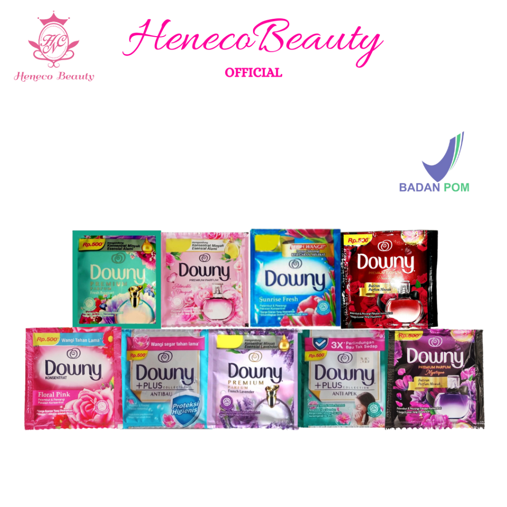 DOWNY 1 Sachet Pewangi Pakaian 8ml Downy + - Parfum Mewah / Floral Pink / Parfum Mystique / Sunrise 