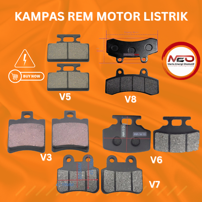 Kampas Rem Motor Listrik Kampas Rem Motor United Uwinfly Goda Yadea NIU Rakata Tangkas