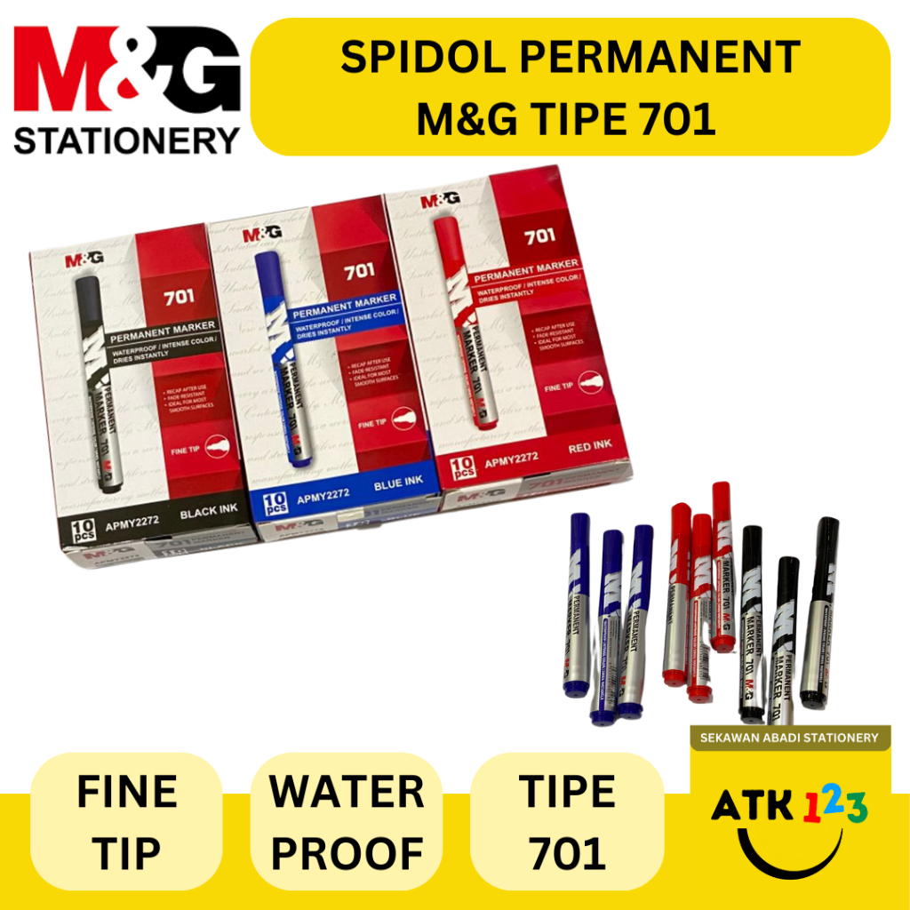 

Spidol Permanent M&G 701 Waterproof Fine Tip