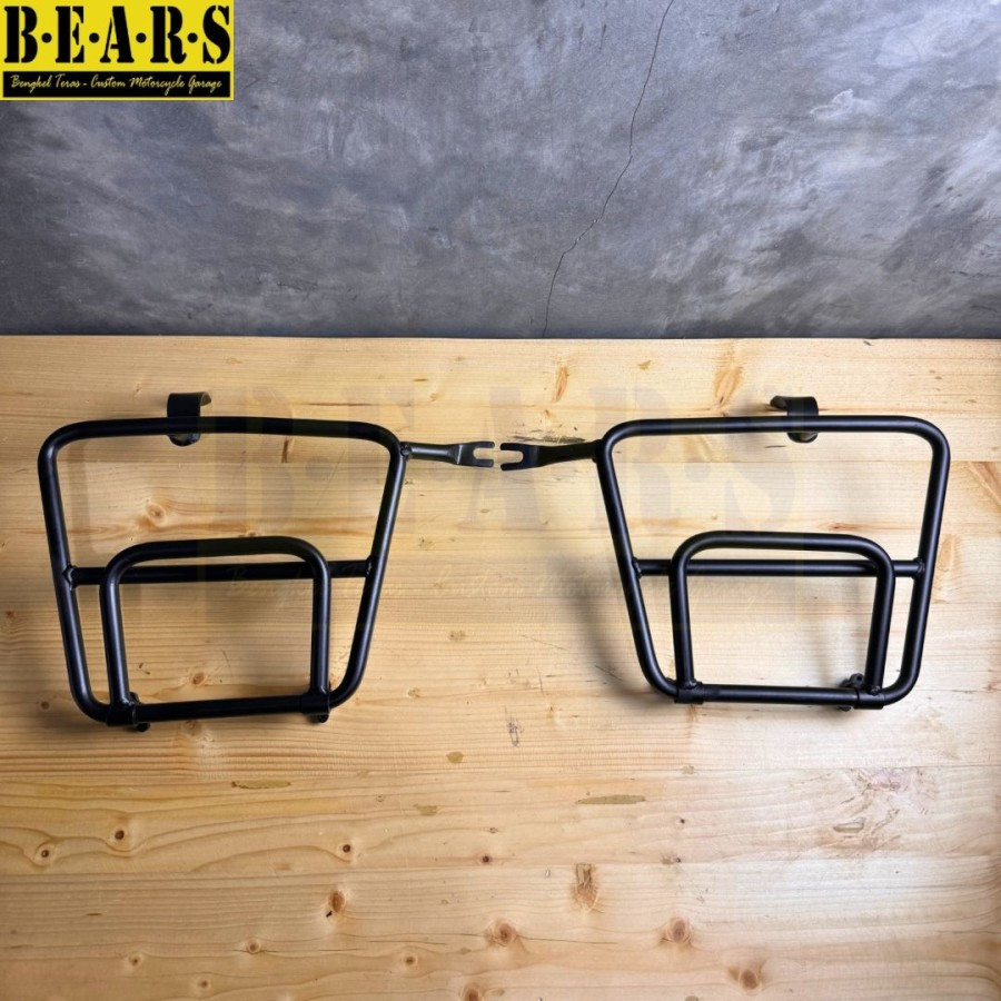 Side Rack Lipat W175 Custom Braket Tas Samping Motor Kawasaki W175 PnP