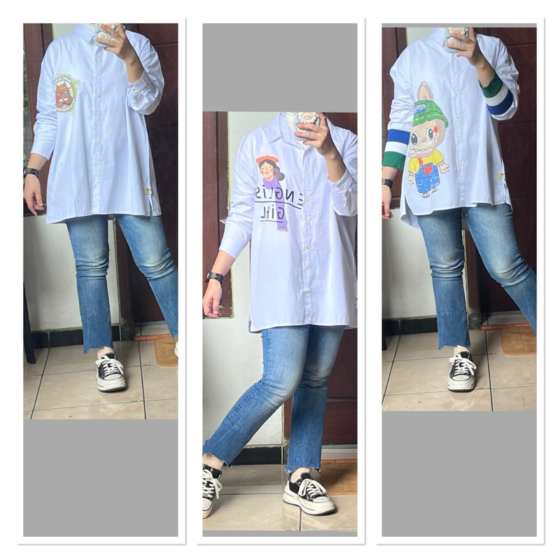 Kemeja oversize putih