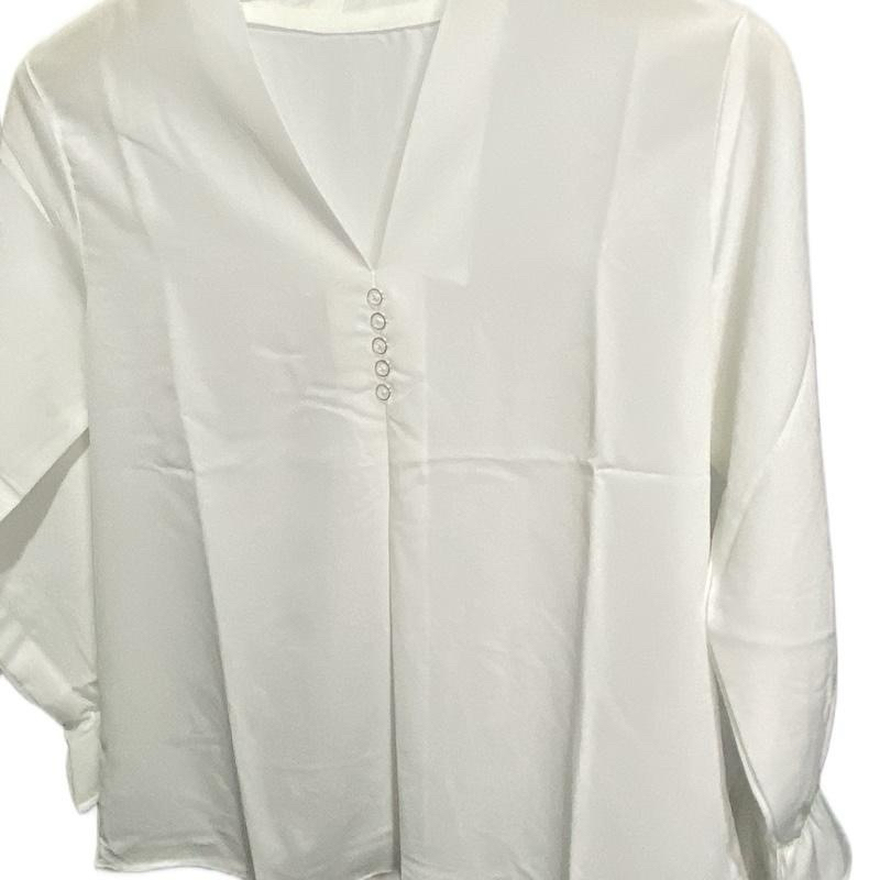 ciya top kemeja korea atasan wanita Putih v neck