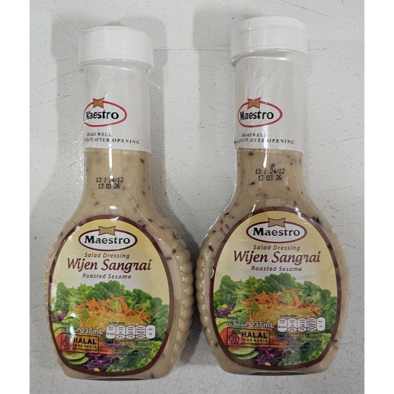 

Maestro salad Dressing Wijen Sangrai 237ml - kemasan tube