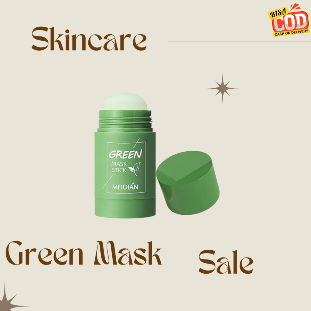Green Mask Stick Masker Wajah untuk Pria Penghilang Jerawat dan Komedo Ori