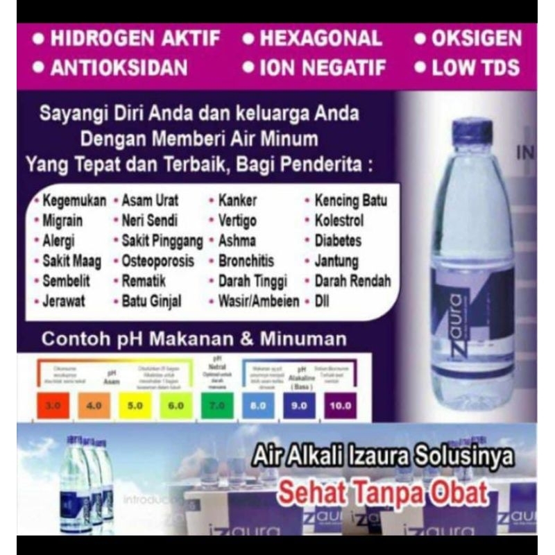 

(1 dus isi 12 botol) Auri Water Minum Alkali Izaura Solusinya