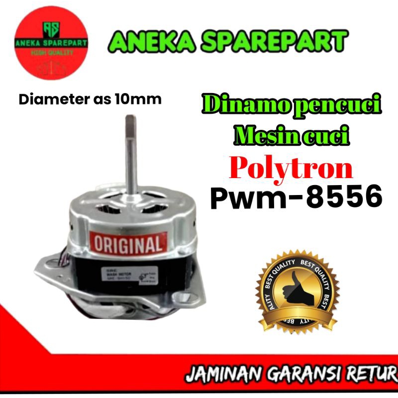 DINAMO WASH/PENCUCI MESIN CUCI POLYTRON PWM-8556 ORIGINAL TEMBAGA