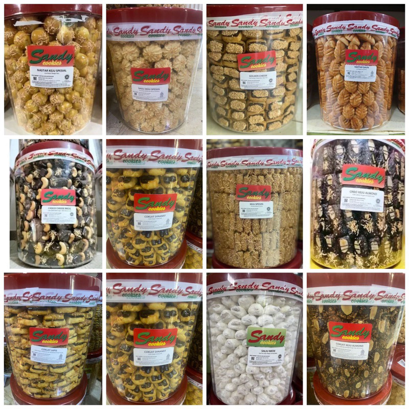 

SANDY COOKIES 200gr REPACK (NASTAR / KASTENGEL / SAGU KEJU / PUTRI SALJU / COKLAT PITA / cHOCO CHEESE MEDE (ANEKA SERBA COOKIES KUE LEBARAN PREMIUM)