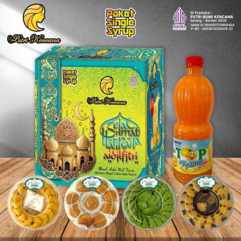 

Kimsinar - Kue Paket Lebaran Putri Kencana Isi 4 toples 1 sirup