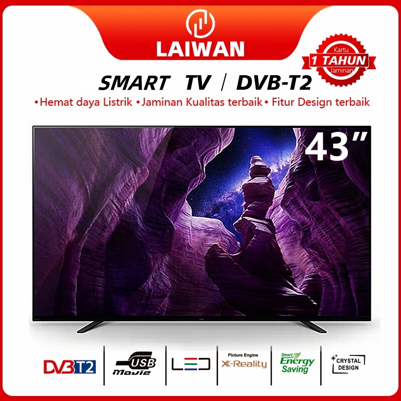 【LAIWAN】TV LED Digital 43/40 inch Smart TV Android standing tv 32 inch google/netflix