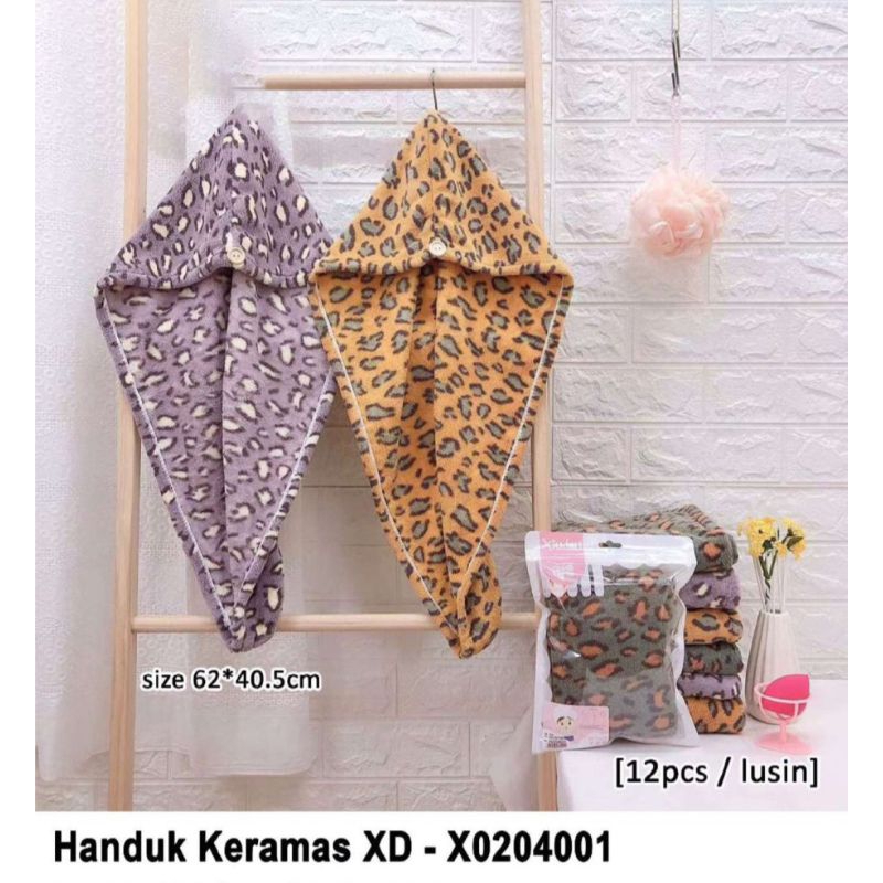 [BEAUTY TOOLS] HANDUK KERAMAS LEOPARD/HANDUK KERAMAS PREMIUM/HANDUK KERAMAS MOTIF