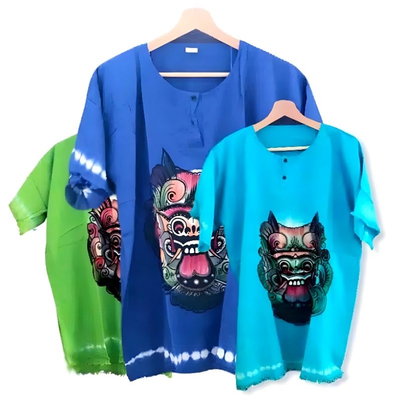 Kaos Barong Polos XXL Baju Barong Pria & Wanita Kaos Rayon Tebal Baju Bali