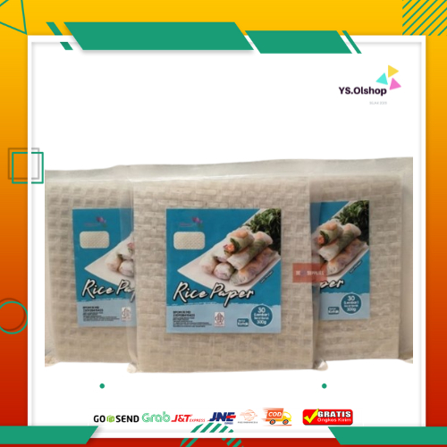 

Rice Paper KOTAK 300 g isi 30 lembar HALAL - Banh Trang 22cm - Kulit Lumpia Vietnam- Rice roll-