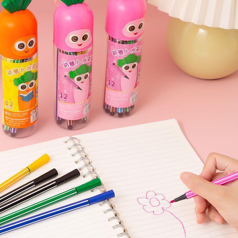 

[SH] Alat Warna Spidol Warna Warni + Tabung Wortel Isi 12 Pcs