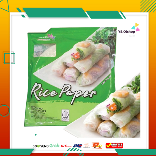 

ready Rice Paper Bulat 200 g isi 20 lembar - Banh Trang 22cm - Kulit Lumpia Vietnam- Salad Wrap