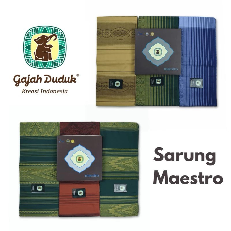Sarung Gajah duduk maestro / sarung dewasa maestro gajah duduk