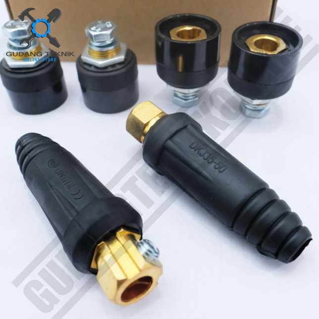 Hadir Terkeren  Kabel Konektor Mesin las Female  Male RHINO  Conector Las Socket 355mm Connector LAS