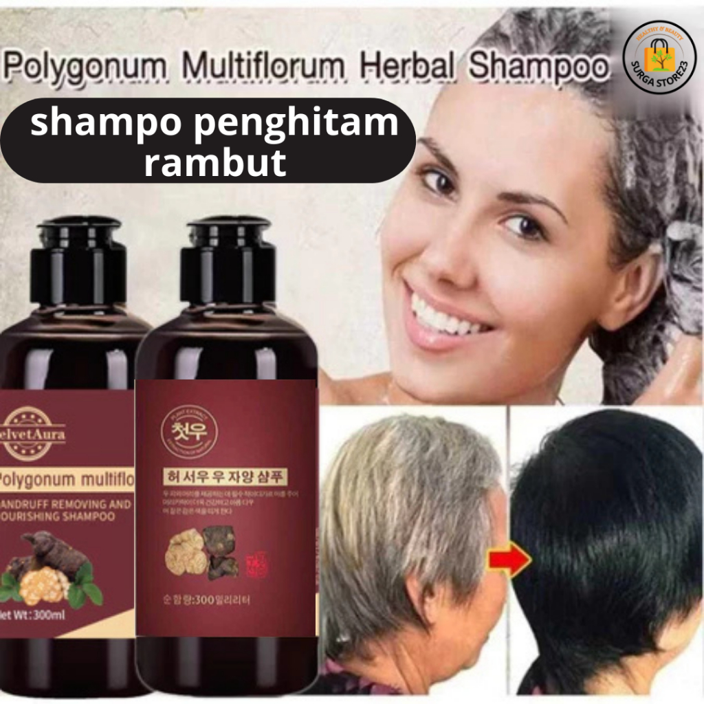 shampo polygonum penghitam rambut beruban penumbuh rambut mengatasi rambut rontok dan menyehatkan ra