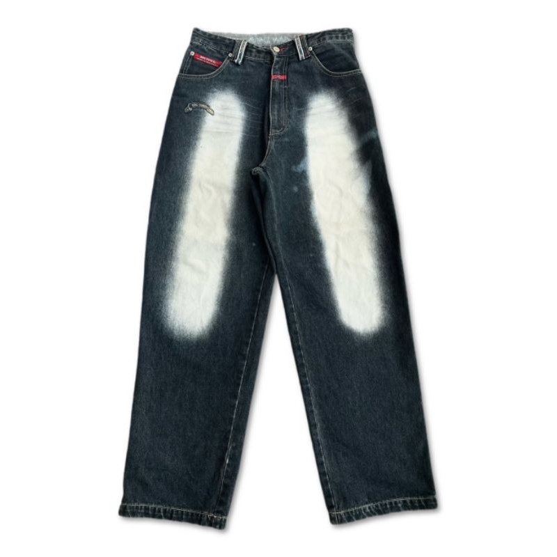 VINTAGE Y2K PANTS DOGTOWN BLACK DRAGON BIG LOGO ON BACK WASHED BAGGY