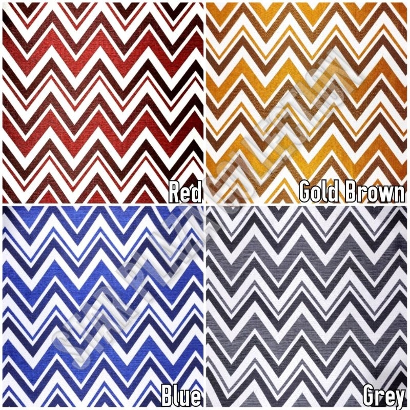 Promo Kain Kanvas Motif Zig Zag Zigzag Garis Minimalis - Zion (Untuk Sofa, Jok, Kursi, Stool,