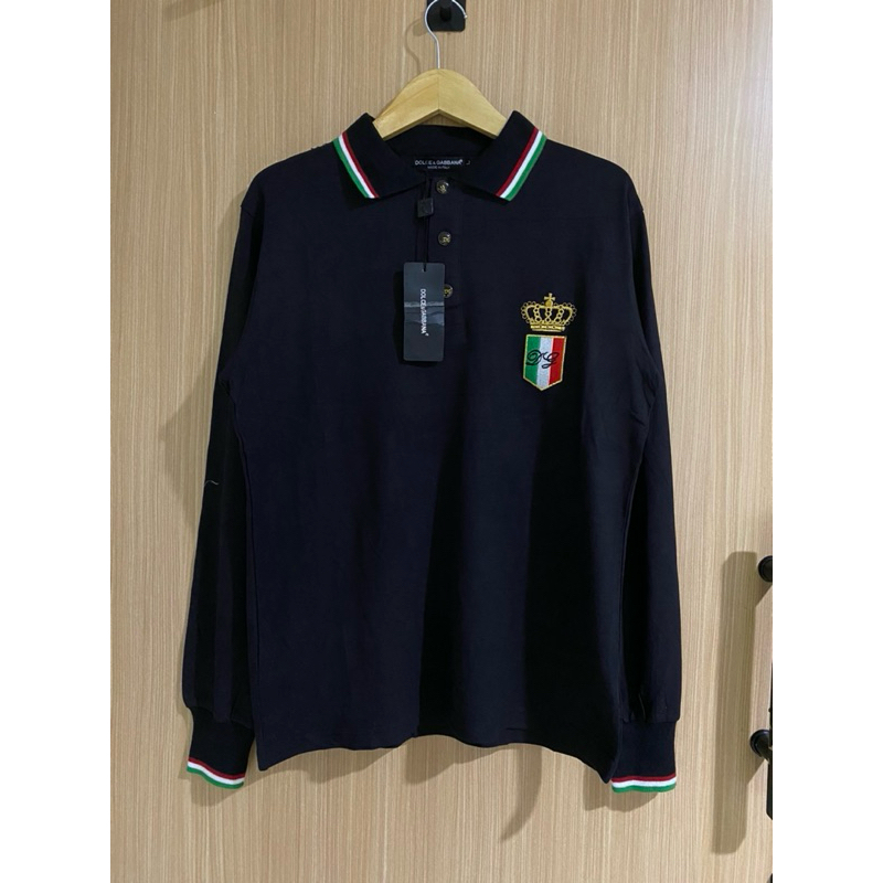 kaos polo rugby dolce&gabbana italy flag tipped