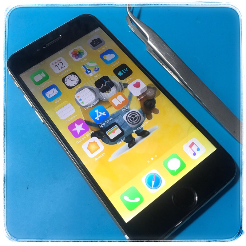 iPhone 6 [6G] Gold Black 32 GB | WiFi only | LCD Ok RETAK | Minus Kamera Depan | Non iBox