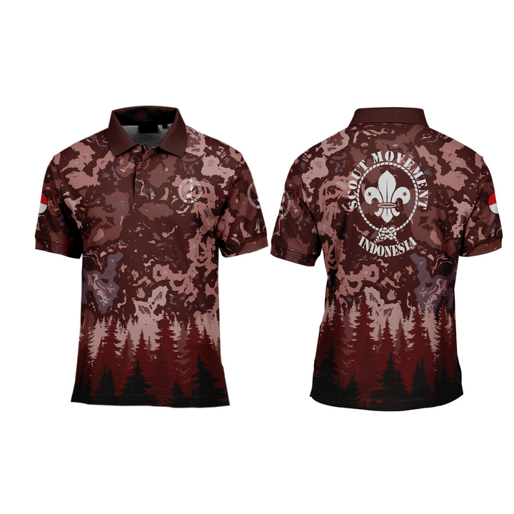 Kaos Jersey Pria PRAMUKA Fullprinting Lengan Panjang & Pendek Art 7