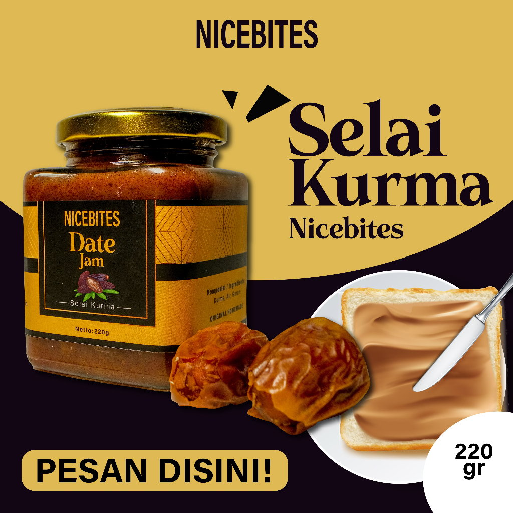 

Selai Kurma Nicebites 220gr - Dates Jam / Olesan Roti Kurma