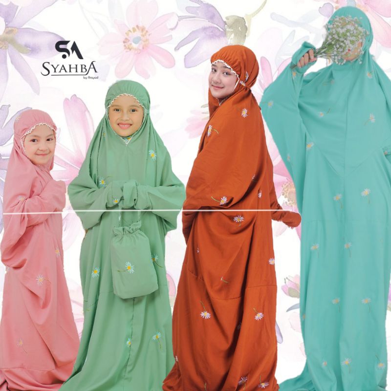 Mukena Terusan DAISY Couple TK ANAK DEWASA | Syahba