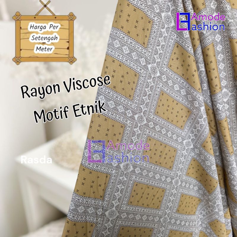Kain Rayon Viscose Motif Etnik
