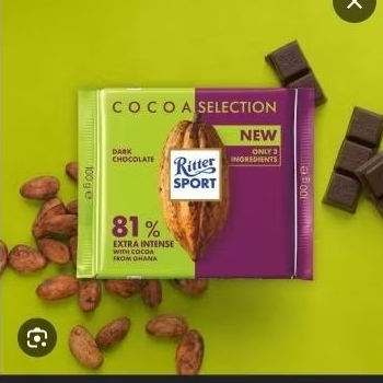 

ritter sport dark chocolate 81% dark cokelat coklat