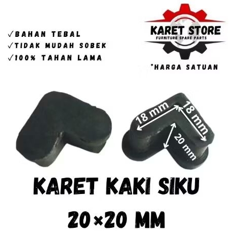 KARET KAKI SIKU 2x2. ALAS KAKI KURSI & MEJA