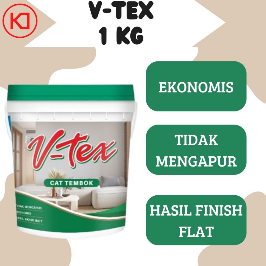 Cat Tembok Murah Emulsion V-tex  1kg